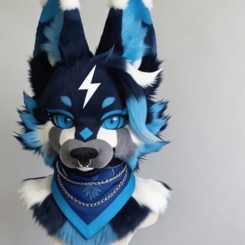 Yis Cosplay Custom Wolf Kemono Style Fursuit Head