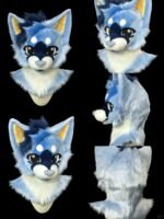 Yis Cosplay Custom Blue Fox Kemono Fursuit Head - 图片 2