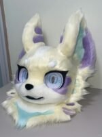 Yis Cosplay Custom Toony Cream-Colored Wolf Fox Fursuit Head - Image 5