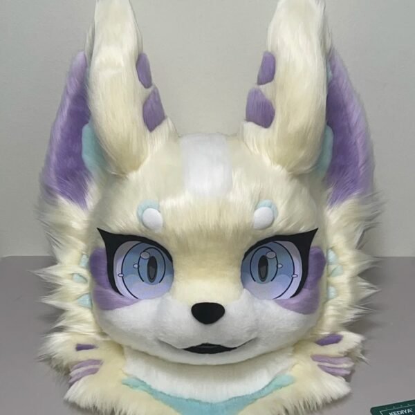 Yis Cosplay Custom Toony Cream-Colored Wolf Fox Fursuit Head