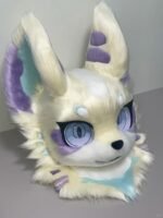 Yis Cosplay Custom Toony Cream-Colored Wolf Fox Fursuit Head - Image 3
